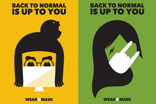 These Splendid Advertisements Use Optical Illusions To Encourage People To Wear A Mask