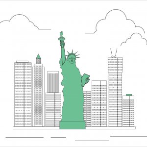 Set of travel illustration