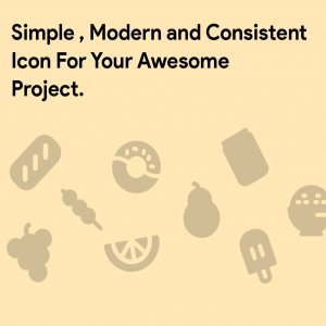 50 Food Glyph Icon