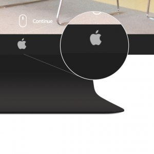 Apple Black Cinema bezel-less display free mock-up