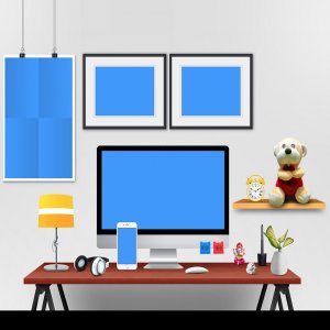 Desktop Scene Mockup