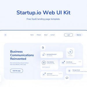 Startup.io - SaaS Web Landing Page UI Kit