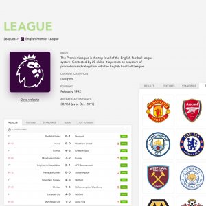 Soccer Scores - Football Scores Web UI Kit