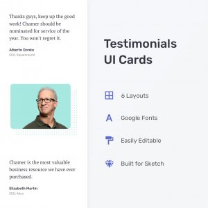 Testimonial UI Cards