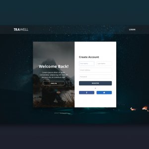 Trawell Login & Registration Pages