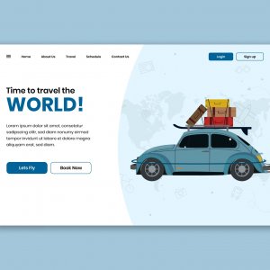 Retro Travel Vector Illustration Designs