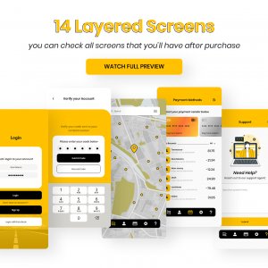 Booxi Booking for Taxi Mobile Application - UI Kit