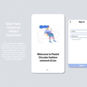 Pastel UI Kit - Fashion circular network app