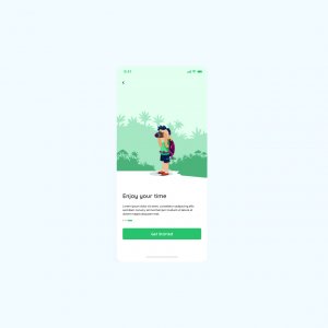 Adobe Xd  Travel app onboarding screen
