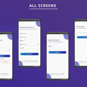 Mobile App Login  Sign up Screen UI Kit