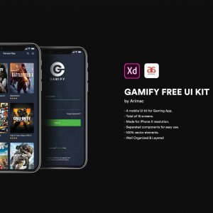GAMIFY Free Adobe XD UI kit