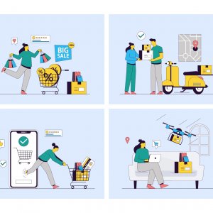 E-Commerce Illustration Kit (Free)