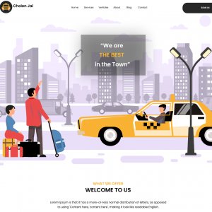 Taxi Booking (Cholen Jai) - Landing Page Design Template