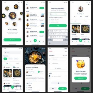 Chefio Recipe Free App UI Kit for Figma