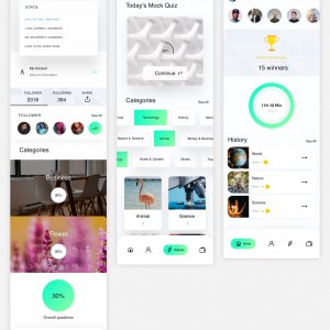 Trivia App Free UI Kit for Adobe XD