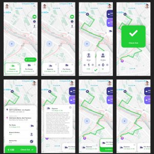Delivery Truck App Free UI Kit for Adobe XD