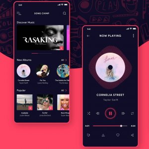 Song Chimp - Free Music App for Adobe XD