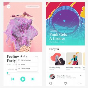  Moood Music App UI Kit for Adobe XD