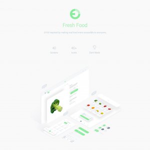 Fresh Food UI Kit for Adobe XD