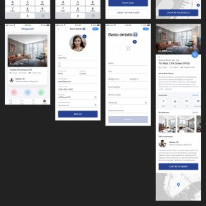 Find a Roommate Free UI Kit for Sketch