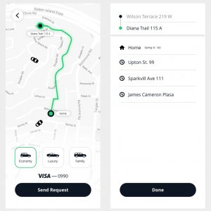 Roxio - Free Taxi App for Adobe Xd