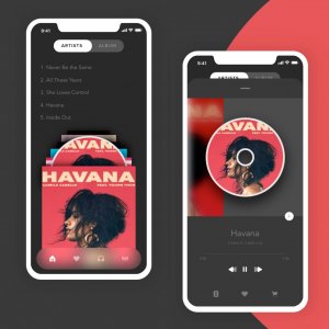 Music App Player for Adobe XD
