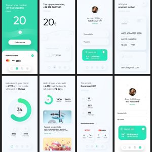 Telco Skeumorph App for Sketch