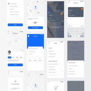 Taxi App UI Kit for Figma