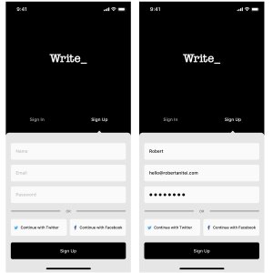 Write - Free UI Kit for Sketch and Adobe XD