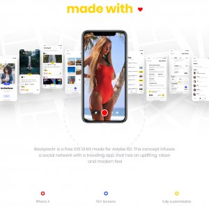 Backpack - UI Kit Free for Adobe XD