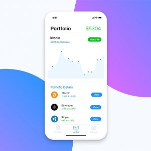 Portfolio Screen for Cryptocurrency App