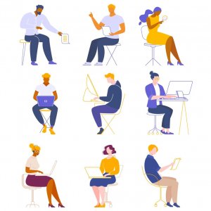 People Working Collaborating Illustrations