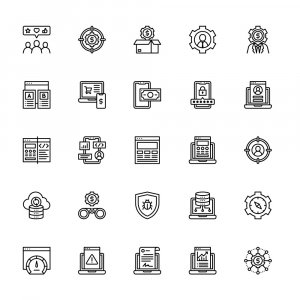 50 Startups and SaaS Free Icons