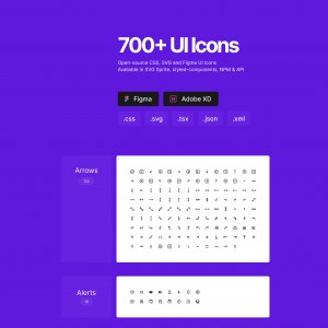 700+ UI Icons for Figma and Adobe XD