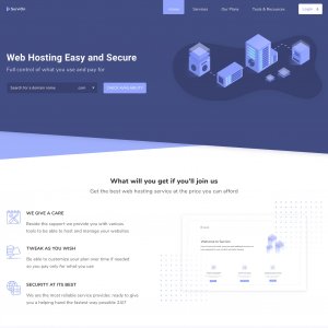 Web Hosting Landing Page for Adobe XD