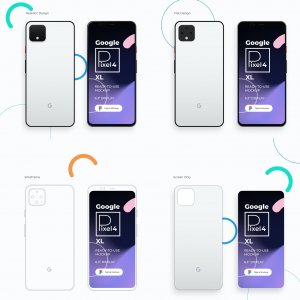 Google Pixel 4 and 4 XL mockup for Figma