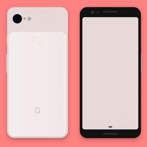 Google Pixel 3 Free Sketch Mockup
