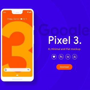 Google Pixel 3 XL Flat Mockups