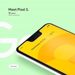 Google Pixel 3 Mockup
