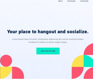 Social Meetup Landing Page for Sketch