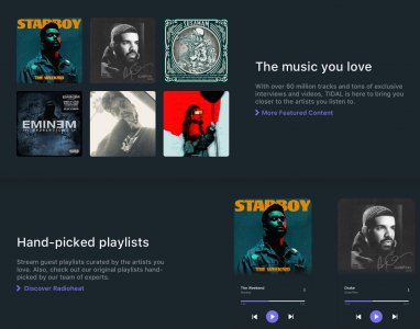 Music App Landing Page for Sketch