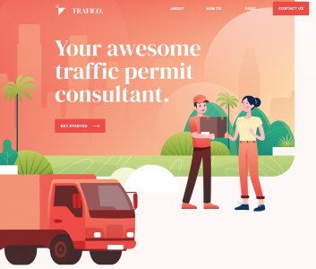Traffico Landing Page for Figma