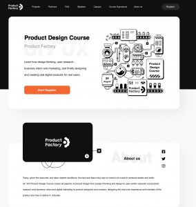 Product Factory Landing Page for Adobe XD