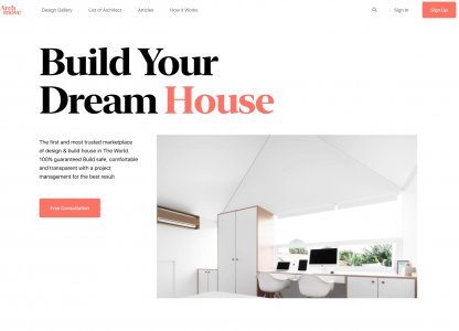 Architecture Landing Page for Figma
