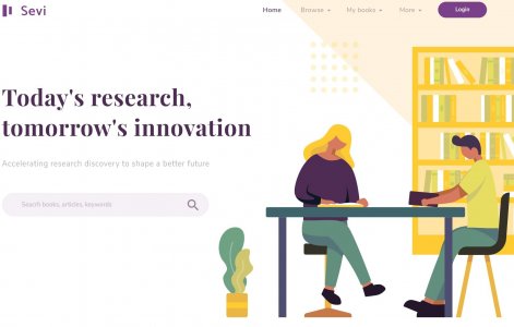 Sevi - Online Library Landing Page