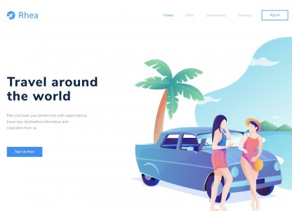 Rhea - Travel Landing Page