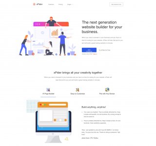 xPider- Landing Page UI Kit