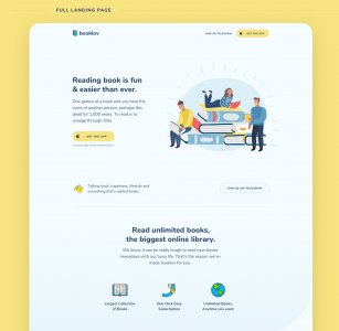 Booklov - Free Landing Page