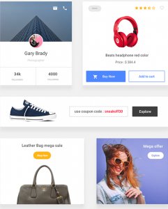 eCommerce Cards Free Sketch UI Kit