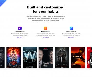 ShowTrackr Landing Page